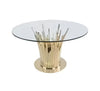 Stainless Steel Construct Glass Dining Table / Lixra