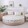 Cotton Round Bedsheets With Printed Design / Lixra