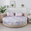 Printed Design Cotton Round Bedsheet / Lixra
