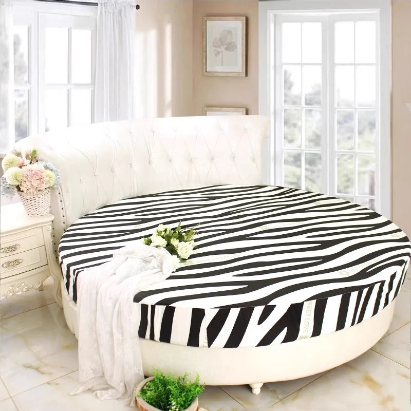 Modern Printed Round Cotton Bedsheets / Lixra