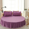 Luxurious Cotton Round Fitted Bedsheet Skirt / Lixra