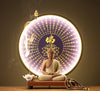 Buddha Statue With Round LED Light / Lixra