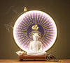 Buddha Statue With Round LED Light / Lixra