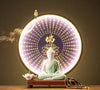Buddha Statue With Round LED Light / Lixra