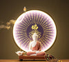 Buddha Statue With Round LED Light / Lixra