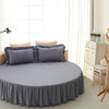 Luxurious Cotton Round Fitted Bedsheet Skirt / Lixra