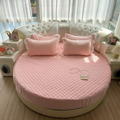 Fitted Round Cotton Bedsheet King Or Queen Size / Lixra