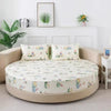 Printed Design Cotton Round Bedsheet / Lixra