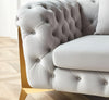 Luxurious Fabric Sofa-Set with Chesterfield Design