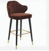 Set Of 3 Stylish Velvet Upholstered Bar Stool / Lixra