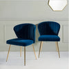 Set Of 4 Trendy Velvet Dining Chairs / Lixra