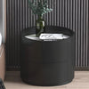 Set of 2 Marble Top Wooden Finish Night Stand / Lixra