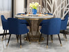 Comfortable Round Marble-Top Dining Table Set / Lixra