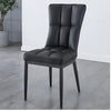 Set Of 4 Cozy Comfort Leather Dining Chairs / Lixra