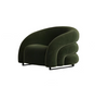  Curved Design Luxurious Velvet Accent Chair / Lixra