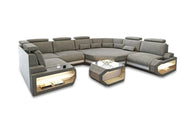 Modern Fabric LED Sectional Sofa / Lixra