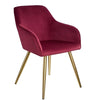 Set Of 4 Velvet Fabric Dining Chairs / Lixra