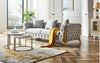 Luxurious Fabric Sofa-Set with Chesterfield Design