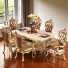 European Rectangular Marble-Top Dining Table Set / Lixra