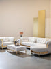 Sophisticated Button Tufted Design Comfy Leather Sectional Sofa
