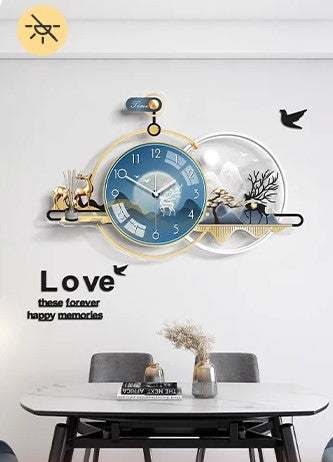 Modern Art-Wall Clock With Storage / Lixra