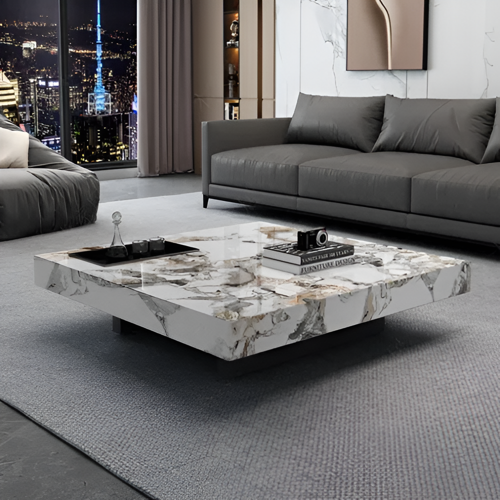 Modern Square Wooden Coffee Table / Lixra