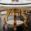 Minimized Round Marble-Top Dining Table Set / Lixra
