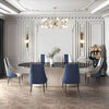 Modern Bolton Marble-Top Dining Table Set / Lixra