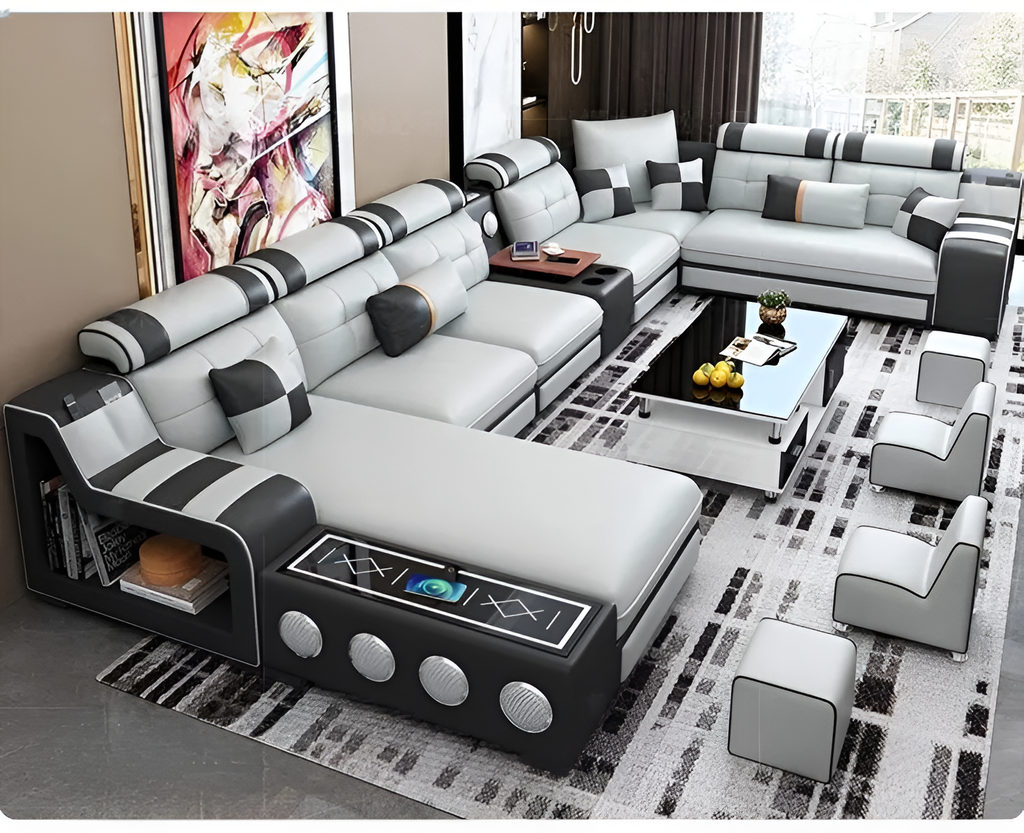 Modular Sectional Leather Sofa Set / Lixra