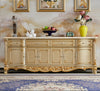 Wooden Golden Finish Modern Buffet Table / Lixra