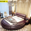 Italian Modern Designed Leather Round Bed / Lixra