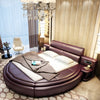 Italian Modern Designed Leather Round Bed / Lixra