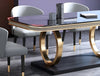 Splendid Steel Construct Marble Dining Table / Lixra