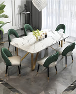 Glossy Finish Rectangular Dining Table Set / Lixra