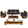 European Liville 3-Piece Leather Sofa Set / Lixra