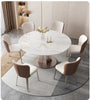 Versatile Marble Top Dining Table with Extendable Feature / Lixra