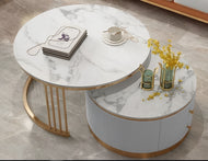 Modern Round Marble Coffee Table / Lixra