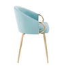 4-Piece Velvet Fabric Upholstered Kitchen Chairs / Lixra