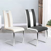 Set Of 4 Comfort Leather Dining Chairs / Lixra