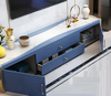 Modern Wooden TV Stand with Gold Accents / Lixra