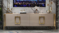 Modern TV Stand With Metallic Finish / Lixra