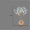Luxurious Blue Rose Ceramic Petal Table Lamp With Gold Accents/ LIxra