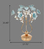 Luxurious Blue Rose Ceramic Table Lamp