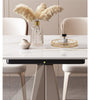 Versatile Marble Top Dining Table with Extendable Feature / Lixra