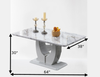 Ultra-Modern Luxurious Glossy Marble Top Dining Table / Lixra