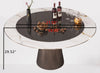 Modern Luxurious Dining Table Set With Lazy Susan / Lixra