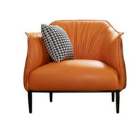 Contemporary Leather Accent Chair with Cushion / Lixra