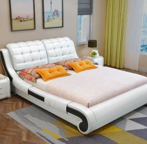 Stylish Luxurious Aesthetic Leather Soft Bed - Lixra