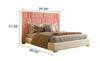 Contemporary Style Light Luxurious Gold Plated Leather Bed / Lixra