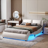 Modern Luxurious Leather Bed with LED Light / Lixra